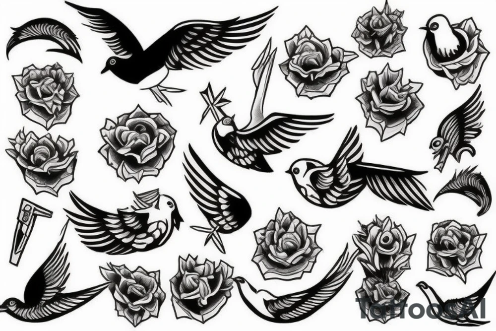 Dove and Grenade tattoo idea
