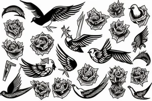 Dove and Grenade tattoo idea