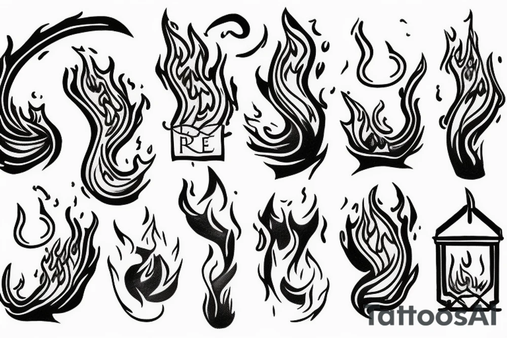 flame and hope for wrist, small candles tattoo idea