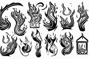 flame and hope for wrist, small candles tattoo idea