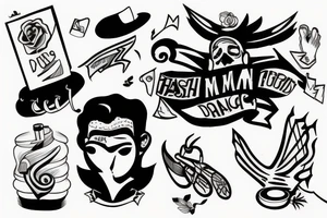 A man falling from a height tattoo idea