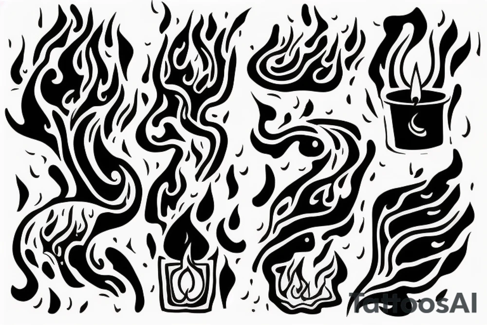 flame and hope for wrist, small candles tattoo idea