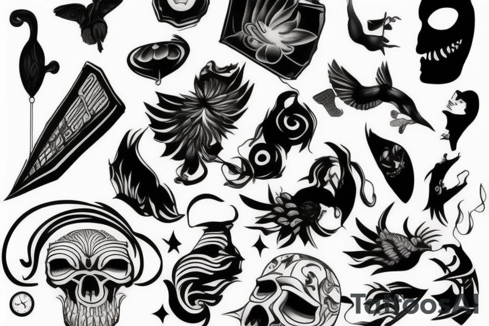 man falling tattoo idea