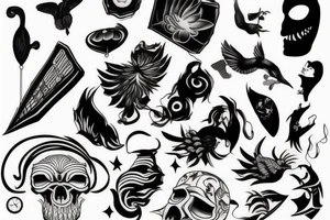 man falling tattoo idea