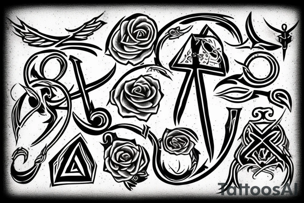 Old rune signs tattoo idea