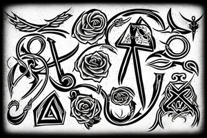 Old rune signs tattoo idea