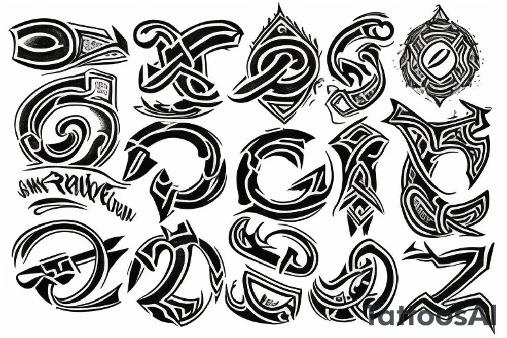 Old rune signs tattoo idea
