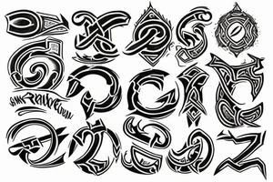 Old rune signs tattoo idea