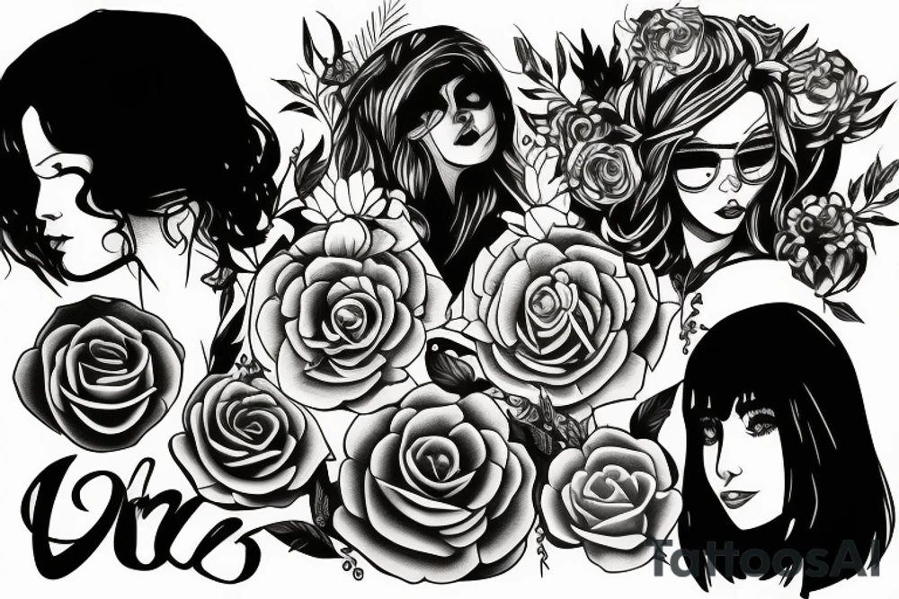 Profile of myself and my boyfriend tattoo idea