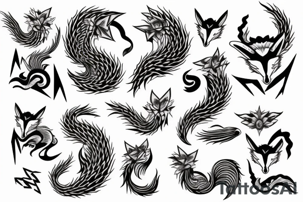 nine-tailed fox tattoo idea