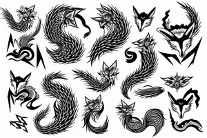 nine-tailed fox tattoo idea