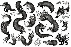 nine-tailed fox tattoo idea