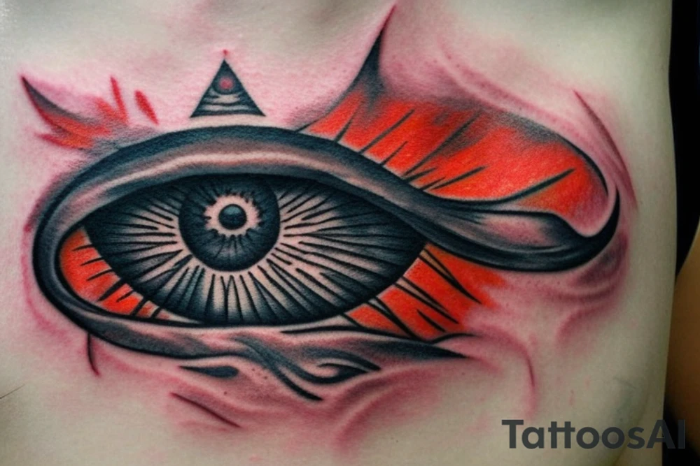 the all seeing eye of sauron from lord of the rings tattoo idea