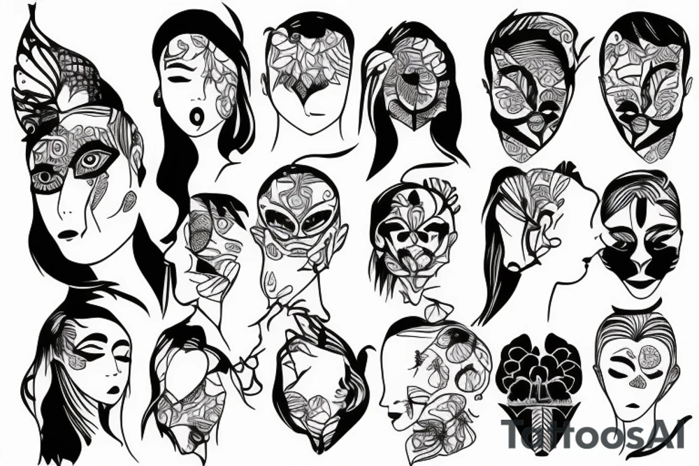 Profile of myself and my boyfriend tattoo idea