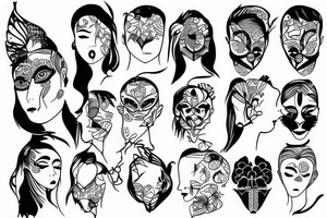 Profile of myself and my boyfriend tattoo idea