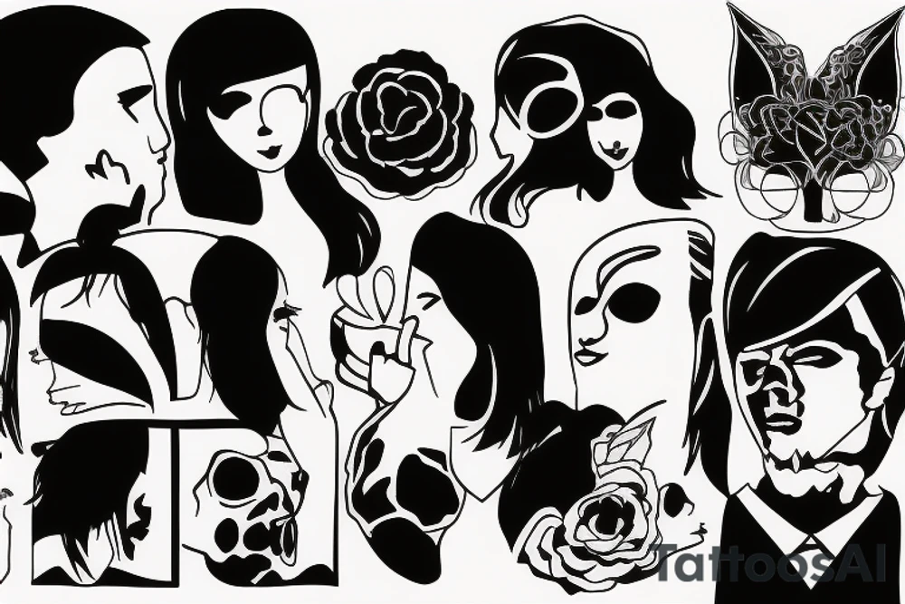 Profile of myself and my boyfriend tattoo idea