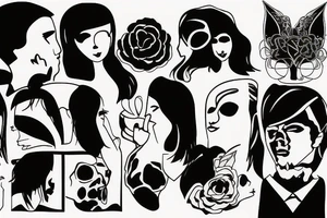 Profile of myself and my boyfriend tattoo idea