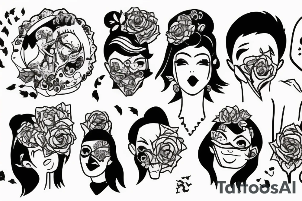 Profile of myself and my boyfriend tattoo idea