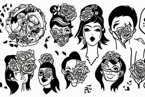Profile of myself and my boyfriend tattoo idea