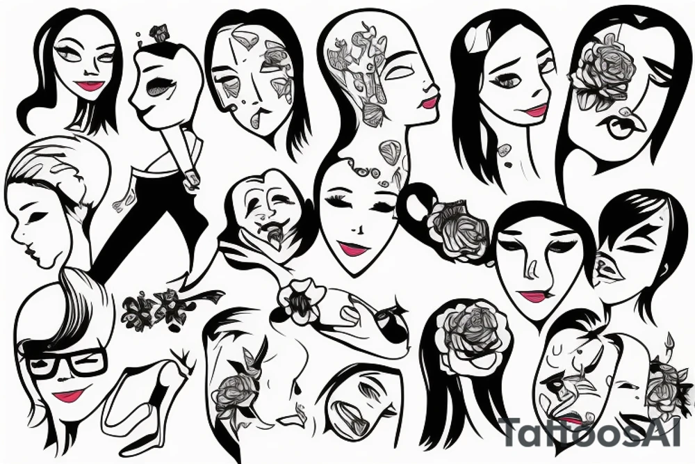 Profile of myself and my boyfriend tattoo idea