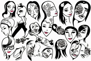 Profile of myself and my boyfriend tattoo idea