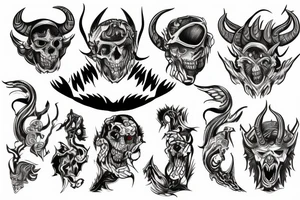 devil with m4 tattoo idea