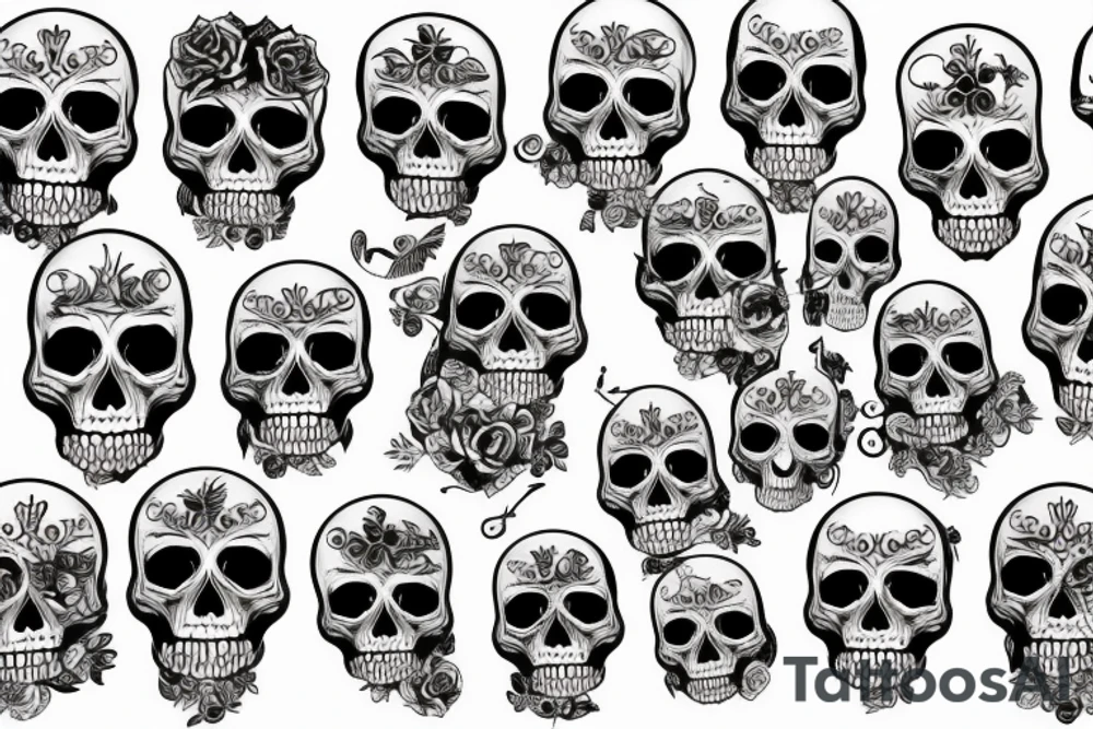 Skull tattoo idea