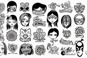 Family line art tattoo idea