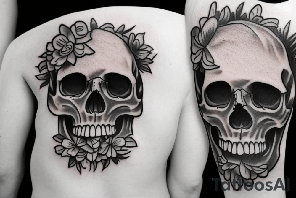 Skull tattoo idea