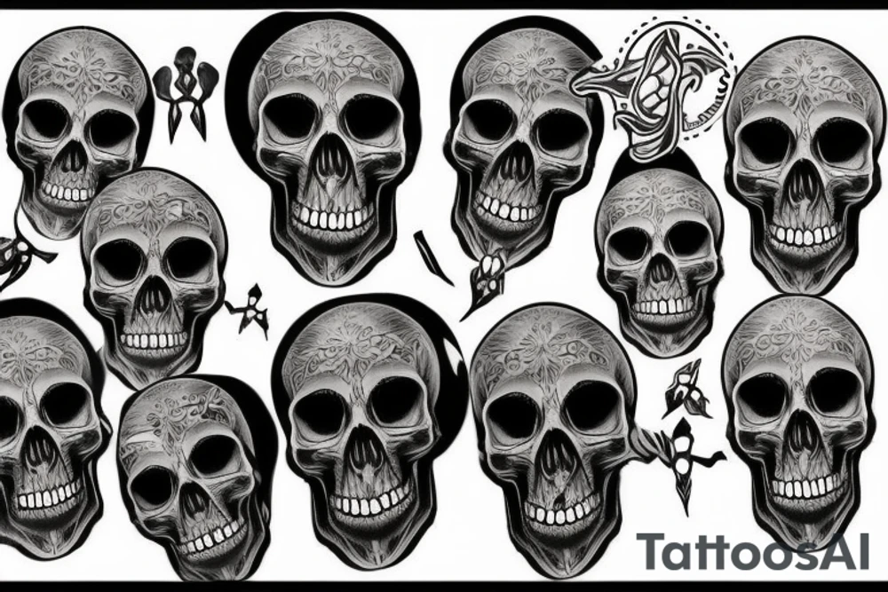 Skull tattoo idea