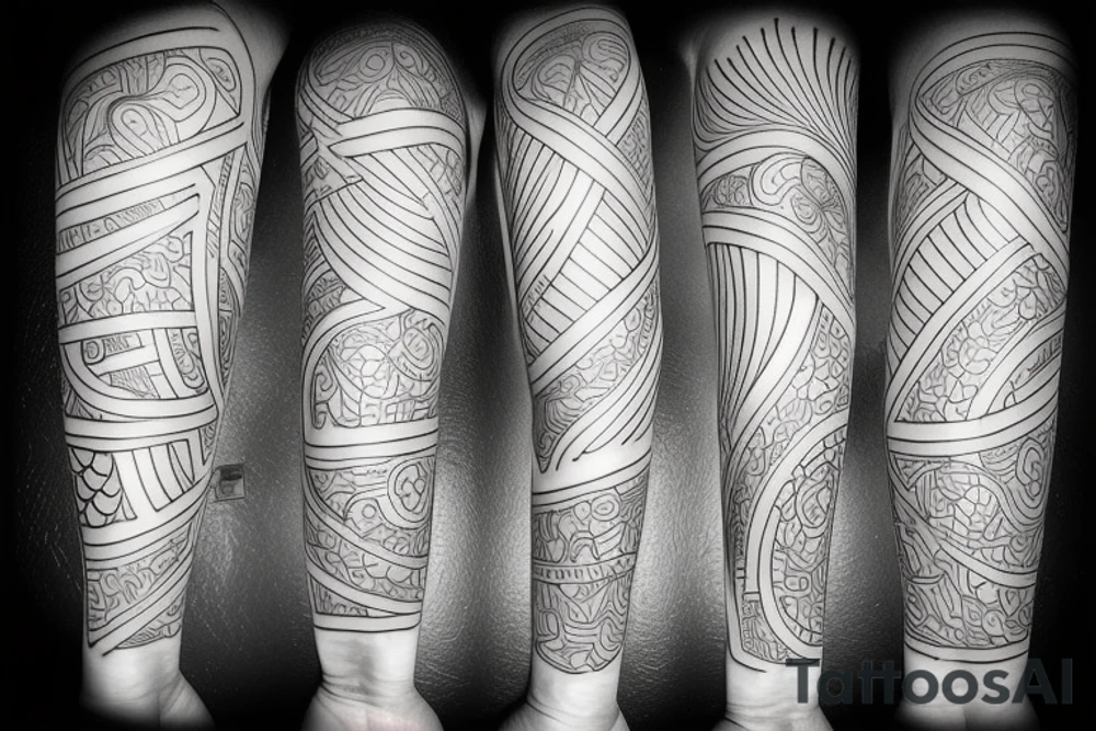 Family lineart tattoo idea