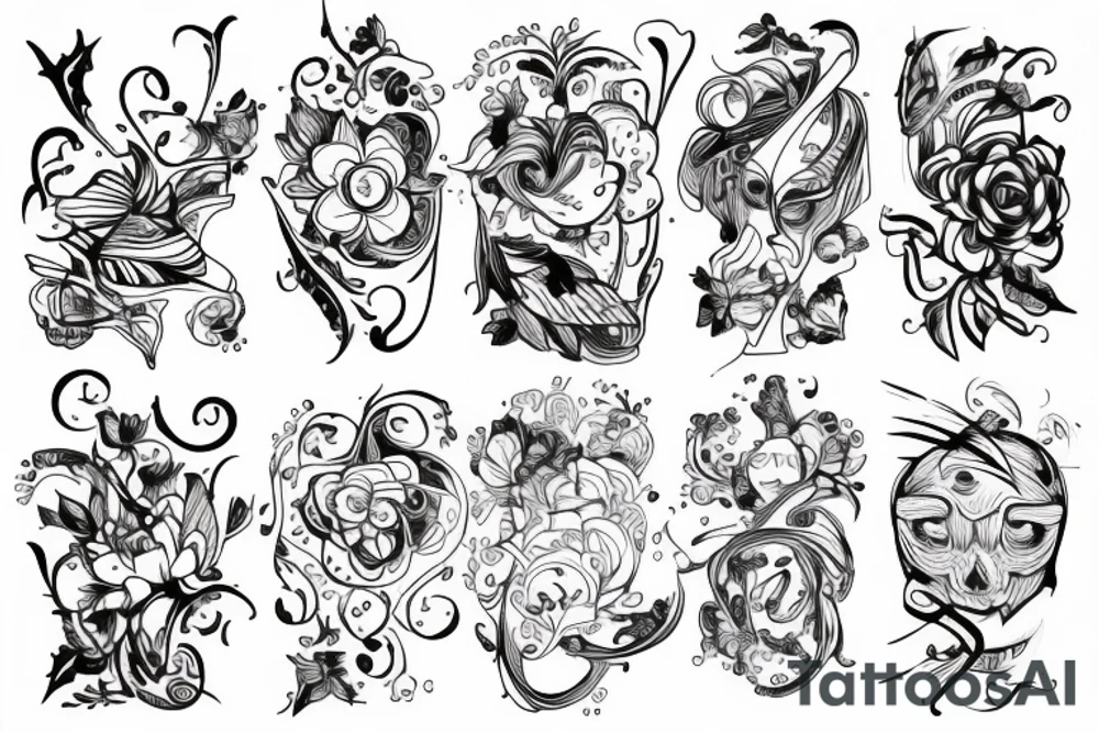 Family lineart tattoo idea