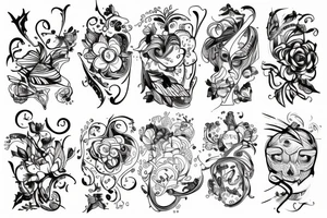 Family lineart tattoo idea