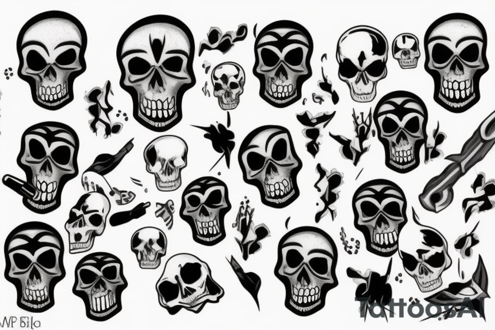 Skull tattoo idea