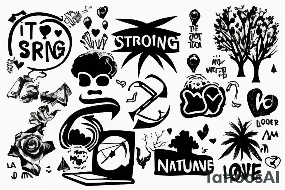 being strong and love the nature for an IT man tattoo idea