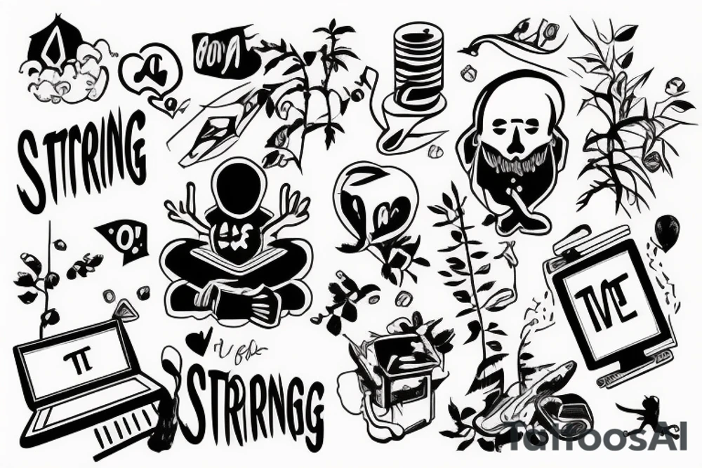 being strong and love the nature for an IT man tattoo idea