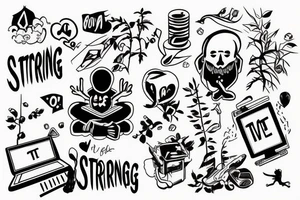 being strong and love the nature for an IT man tattoo idea
