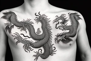 Chinese dragon with cancer tattoo idea