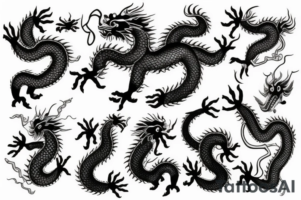 Chinese dragon with cancer tattoo idea