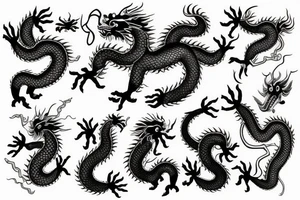 Chinese dragon with cancer tattoo idea
