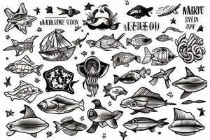 marine theme tattoo idea