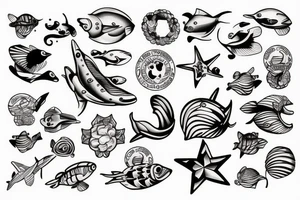 marine theme tattoo idea
