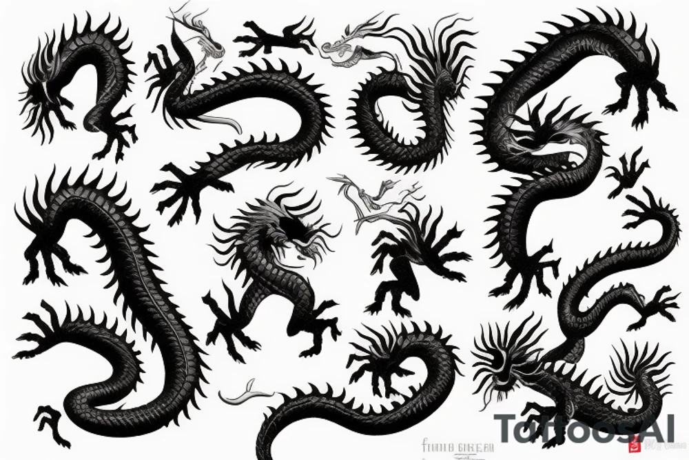 Chinese dragon and cancer tattoo idea
