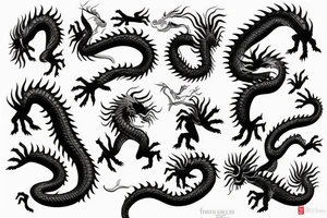Chinese dragon and cancer tattoo idea