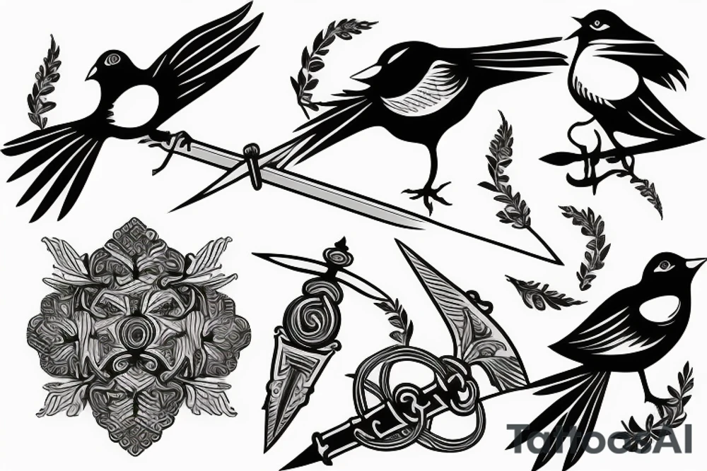 A bird and a sword tattoo idea