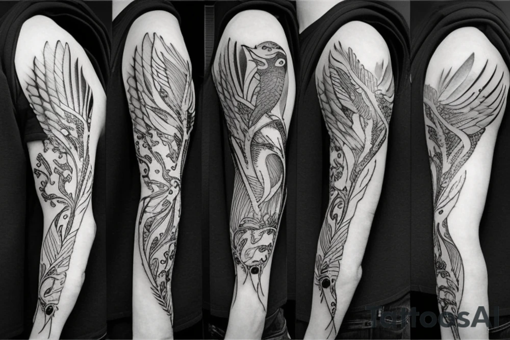 A bird and a sword tattoo idea