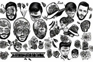 A son with his father tattoo idea