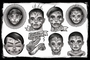 A son with his father tattoo idea