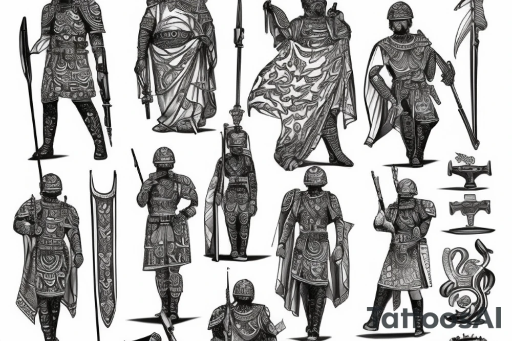 Sassanid soldier tattoo idea