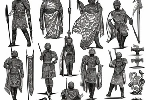 Sassanid soldier tattoo idea